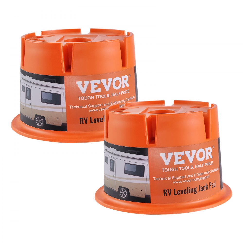 VEVOR Bloque de gato para remolque, capacidad de 2000 libras por bloque nivelador de RV, bloques estabilizadores de polipropileno de alta calidad para caravanas, accesorios de viaje para RV, uso para