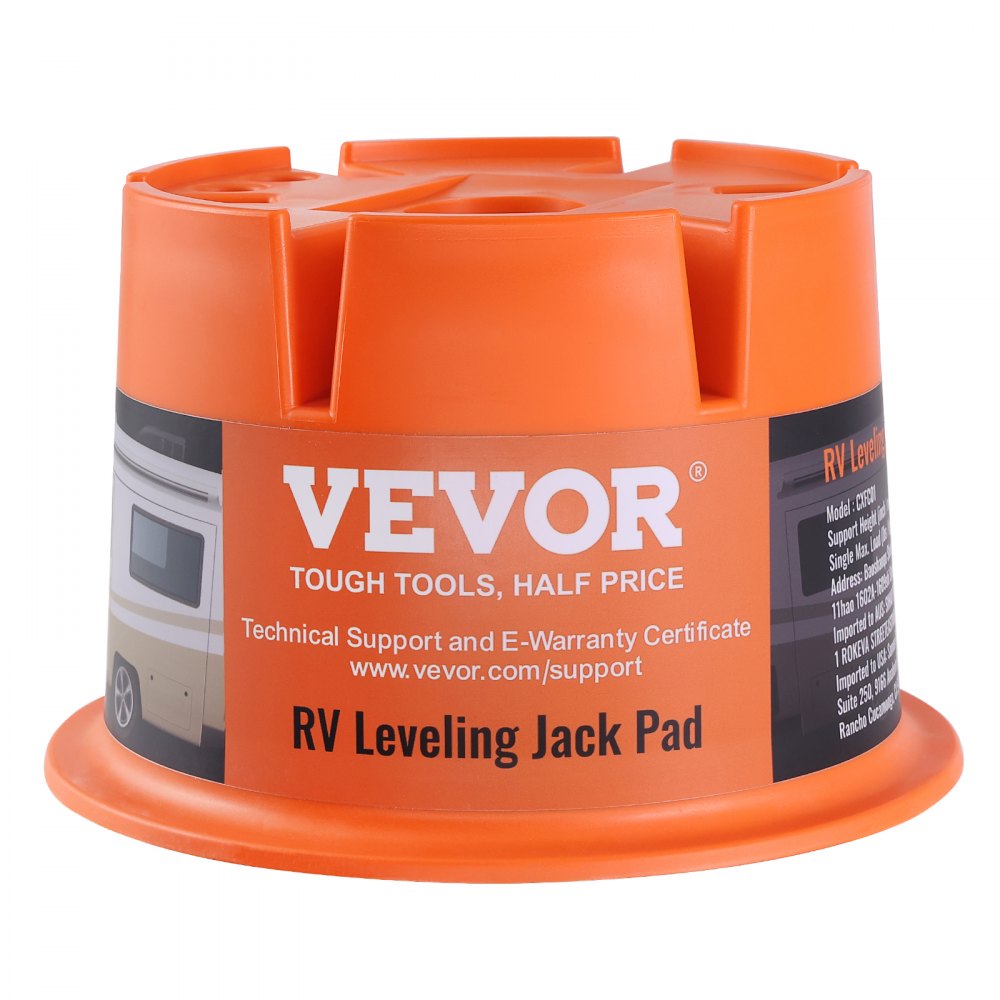 VEVOR Bloque de gato para remolque, capacidad de 2000 libras por bloque nivelador de RV, bloques estabilizadores de polipropileno de alta calidad para caravanas, accesorios de viaje para RV, uso para