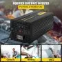 Inversor de corriente VEVOR de 5000 W, convertidor de onda sinusoidal modificada de 12 V CC a 120 V CA para coche, con control remoto LCD e indicador LED, ideal para camiones, caravanas, coches, barcos, viajes, camping y emergencias.