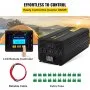 Inversor de corriente VEVOR de 5000 W, convertidor de onda sinusoidal modificada de 12 V CC a 120 V CA para coche, con control remoto LCD e indicador LED, ideal para camiones, caravanas, coches, barcos, viajes, camping y emergencias.