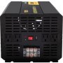 Inversor de corriente VEVOR con tres salidas de CA, puerto USB e interruptor de encendido.