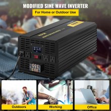 Inversor de corriente VEVOR inversor de onda sinusoidal modificada 5000W DC 48V a AC 120V con LCD