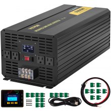 Inversor de corriente VEVOR inversor de onda sinusoidal modificada 5000W DC 48V a AC 120V con LCD