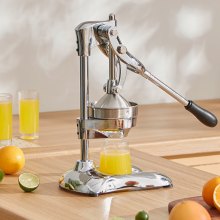 VEVOR Prensa de jugo de cítricos, prensa manual exprimidor de naranja, exprimidor manual de cítricos de grado comercial, exprimidor de limón, exprimidor de frutas fácil de limpiar para jugo de limón, granada y naranja