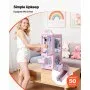 VEVOR Claw Crane Machine, máquina arcade de tamaño mediano con luz y sonido, garras de acero ajustables, dispensador de premios con forma de agarrador de caramelos, juguete expendedor, para fiestas comerciales en casa, cine, color rosa