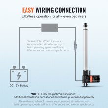 Actuador lineal VEVOR de 12 V y 14 in para trabajos pesados, 1320 lb/6000 N, 0,19 in/s, protección IP44