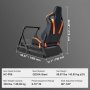 VEVOR - Soporte para volante de carreras preinstalado, base universal compatible con Logitech/Thrustmaster/Fanatec, simulador de conducción ajustable en múltiples posiciones, cómoda cabina integrada de cuero de PVC con ruedas