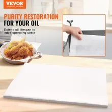 Papel de filtro para freidora VEVOR, 100 hojas, 25,7" x 16,9", hojas de repuesto para filtro de freidora comercial móvil de 55 l, para restaurantes, tiendas de comida rápida y puestos de comida de carnaval