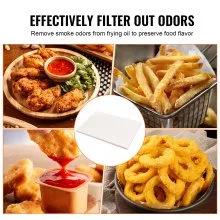 Papel de filtro para freidora VEVOR, 100 hojas, 25,7" x 16,9", hojas de repuesto para filtro de freidora comercial móvil de 55 l, para restaurantes, tiendas de comida rápida y puestos de comida de carnaval