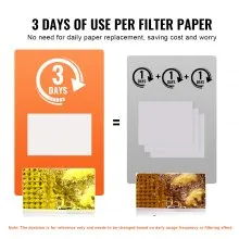 Papel de filtro para freidora VEVOR, 100 hojas, 25,7" x 16,9", hojas de repuesto para filtro de freidora comercial móvil de 55 l, para restaurantes, tiendas de comida rápida y puestos de comida de carnaval