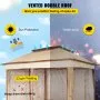Tienda de campaña para exteriores VEVOR con techo doble ventilado, protección solar y características a prueba de agua.