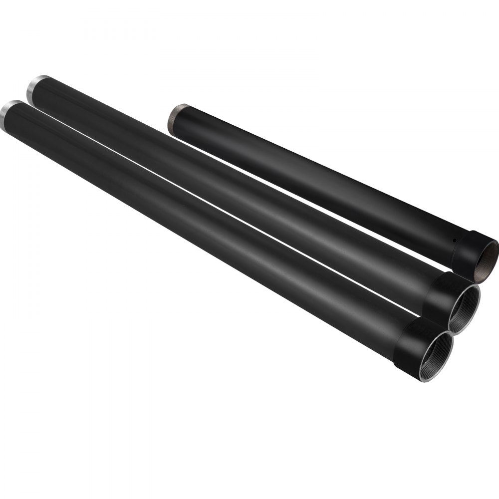 VEVOR Kit de Barras de Soporte para Toldos 290 cm, Postes de Lona para Tiendas Φ 76 mm, con 3 Secciones de Puntales, Acero con Recubrimiento en Polvo para Jardín, Patio, Piscina, Altura Extensible