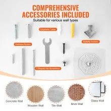 Estantes para gatos montados en la pared VEVOR, juego de 5 muebles tipo nido con tablas para saltar