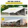 VEVOR RV Toldo Tela RV Camper Remolque Tela de repuesto 15 pies Blanco