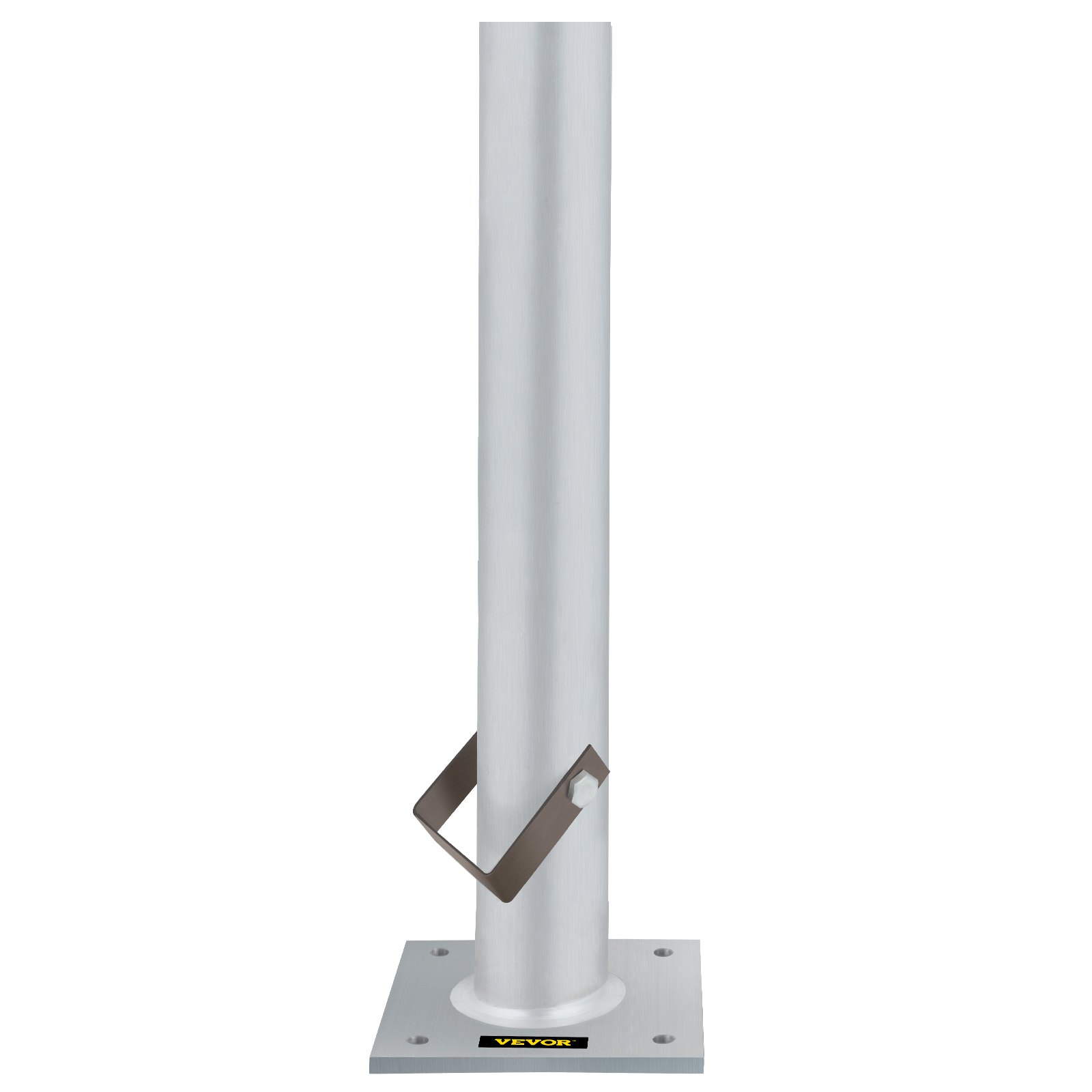 Base de sombrilla VEVOR con un poste de metal resistente y una placa de montaje cuadrada.