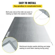 Toldo VEVOR RV, tela de repuesto para toldo de 15 pies, repuesto de toldo para caravana gris degradado, toldo de repuesto de material de vinilo de 15 onzas, parasol y tela impermeable para caravana, tamaño: 14 pies 2 pulgadas
