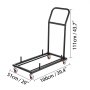 VEVOR Carrito para Silla Plegable, 100 x 51 x 111 cm, de Acero, con Forma de L, 2 Ruedas Giratorias con Frenos y 2 Ruedas Fijas Rectas, para Transporte de Sillas Plegables Comerciales, Domésticas