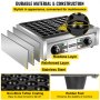 VEVOR Commercial Takoyaki Maker, 56 piezas de máquina japonesa de bolas de pescado de pulpo, máquina de parrilla Takoyaki de calentamiento de 2 kW, máquina de albóndigas de pulpo con 2 placas antiadherentes, máquina de bolas de pescado con control de temperatura independiente