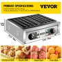 VEVOR Commercial Takoyaki Maker, 56 piezas de máquina japonesa de bolas de pescado de pulpo, máquina de parrilla Takoyaki de calentamiento de 2 kW, máquina de albóndigas de pulpo con 2 placas antiadherentes, máquina de bolas de pescado con control de temperatura independiente