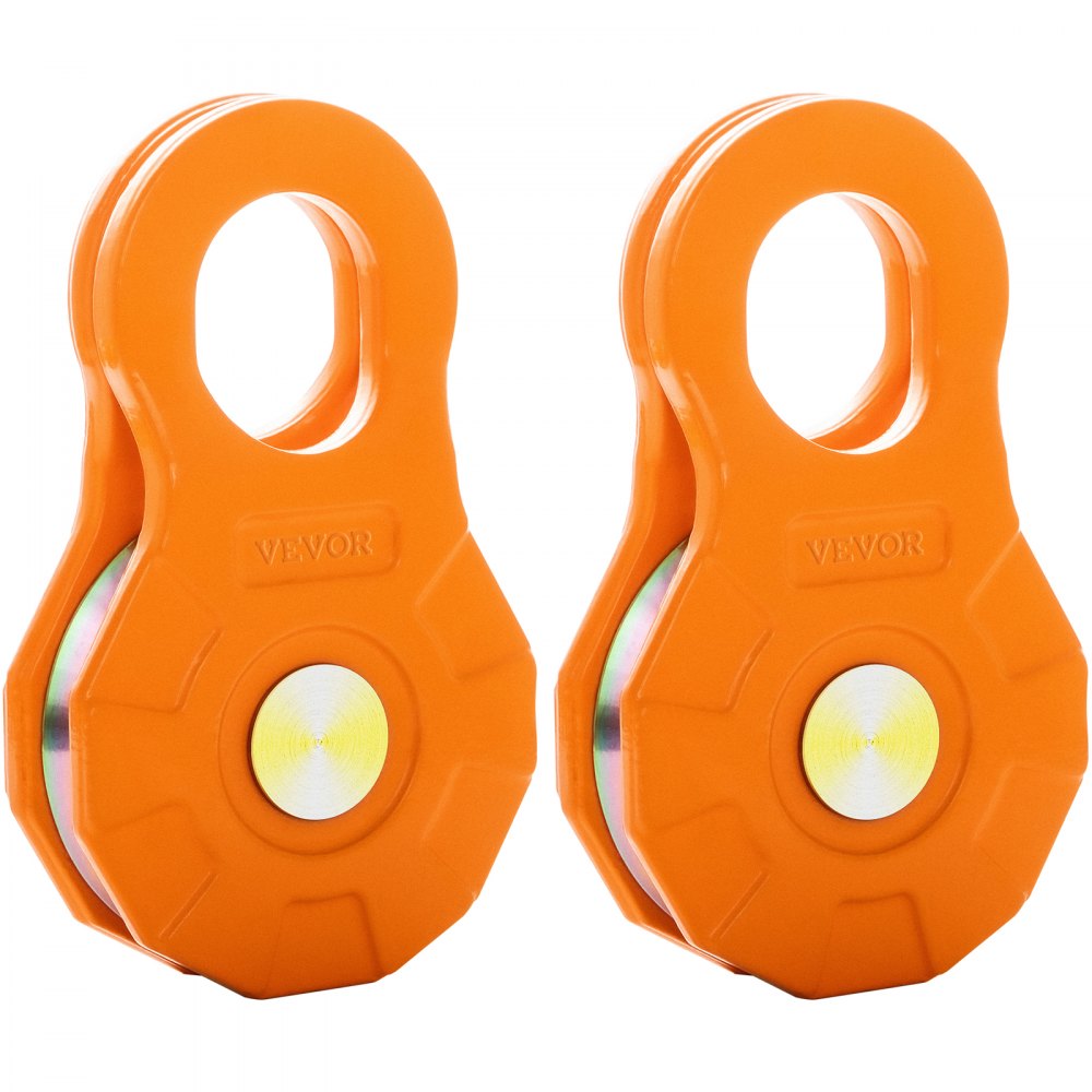 VEVOR Snatch Block, límite de carga de trabajo de 11T/25,000 LBS, polea de cabrestante resistente para cuerda sintética de 0,55"/14 mm o grilletes blandos, accesorios de recuperación todoterreno para tractor, camión, ATV y UTV, 2 paquetes