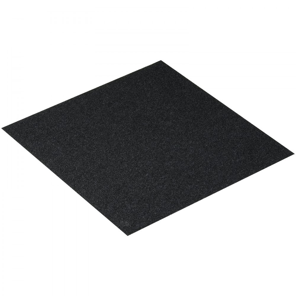 Losetas de alfombra VEVOR autoadhesivas de 61 x 61 cm, suaves y acolchadas, fáciles de instalar, ideales para dormitorio, sala de estar, interior y exterior (15 piezas, negro carbón)