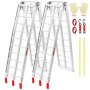 VEVOR Rampas de aluminio, rampas de carga plegables de 1500 libras para camionetas, rampa de remolques con correas de carga para motos de cross, UTV, ATV, camiones, cortacésped, quitanieves, remolque de carga, 89 pulgadas de largo x 12 pulgadas de ancho, 2 unidades
