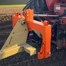 Enganche rápido de 3 puntos con receptor de 2" para tractor de categoría 1 y 2, 3000 lb, color naranja