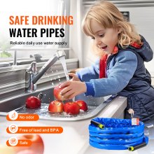 VEVOR Manguera de agua calentada de 25 pies para RV -45 ℉ Manguera de agua potable calentada anticongelante