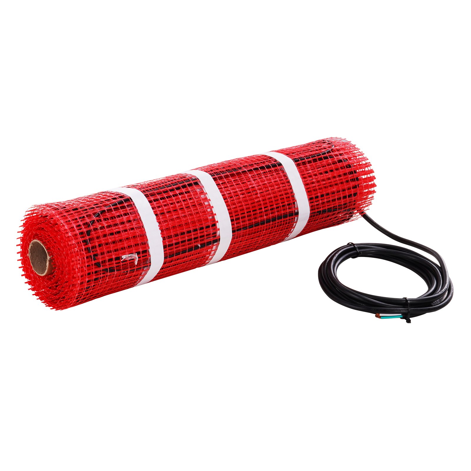 Alfombrilla de calefacción de suelo VEVOR, 30 pies cuadrados, sistema de calor radiante eléctrico en el suelo con termostato digital de detección de suelo, incluye monitor de instalación, parte trasera adhesiva para una fácil instalación en el suelo