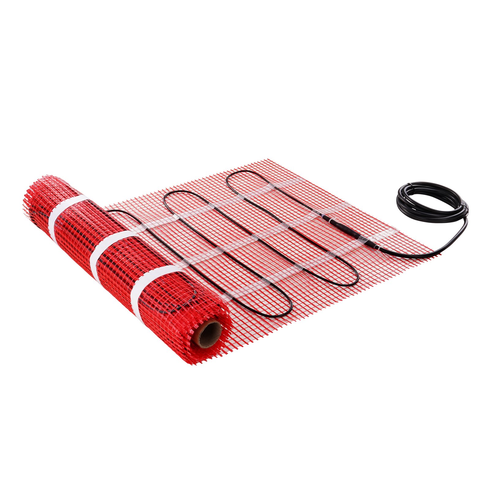Alfombrilla de calefacción de suelo VEVOR, 20 pies cuadrados. pies, sistema de calefacción radiante eléctrico en el piso con termostato digital con sensor de piso, incluye monitor de instalación, parte trasera adhesiva para una fácil instalación en el piso