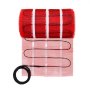 VEVOR Floor Heating Mat,100Sq.ft. 14℉-113℉ Electric Radiant Floor Heated Warm System with Digital Floor Sensing Thermostat, 110-120V Includes Installation Monitor, Adhesive Back for Easy Installation