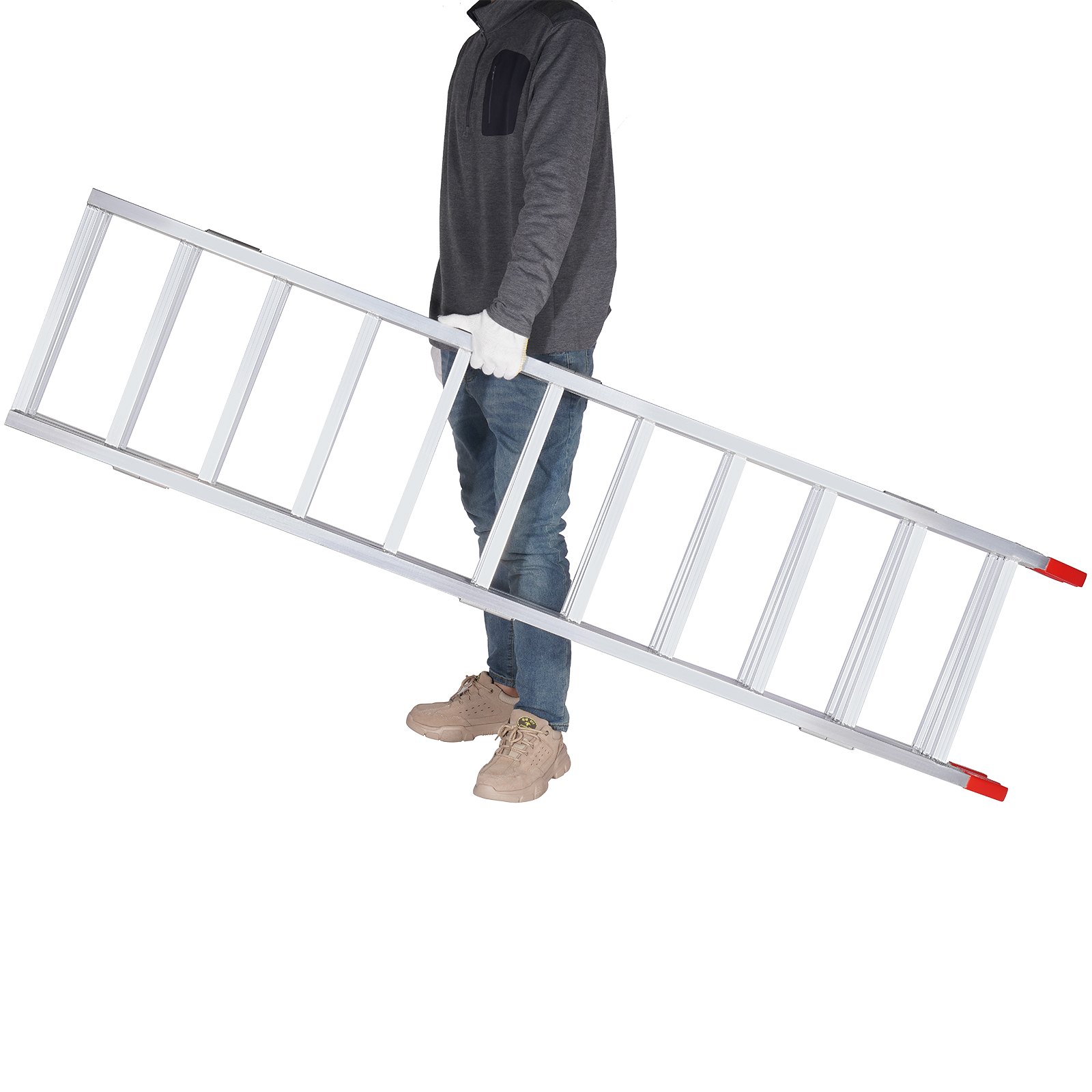 VEVOR Rampa de carga de aluminio triple plegable 1500 lbs 77" x 54" para tractores ATV UTV