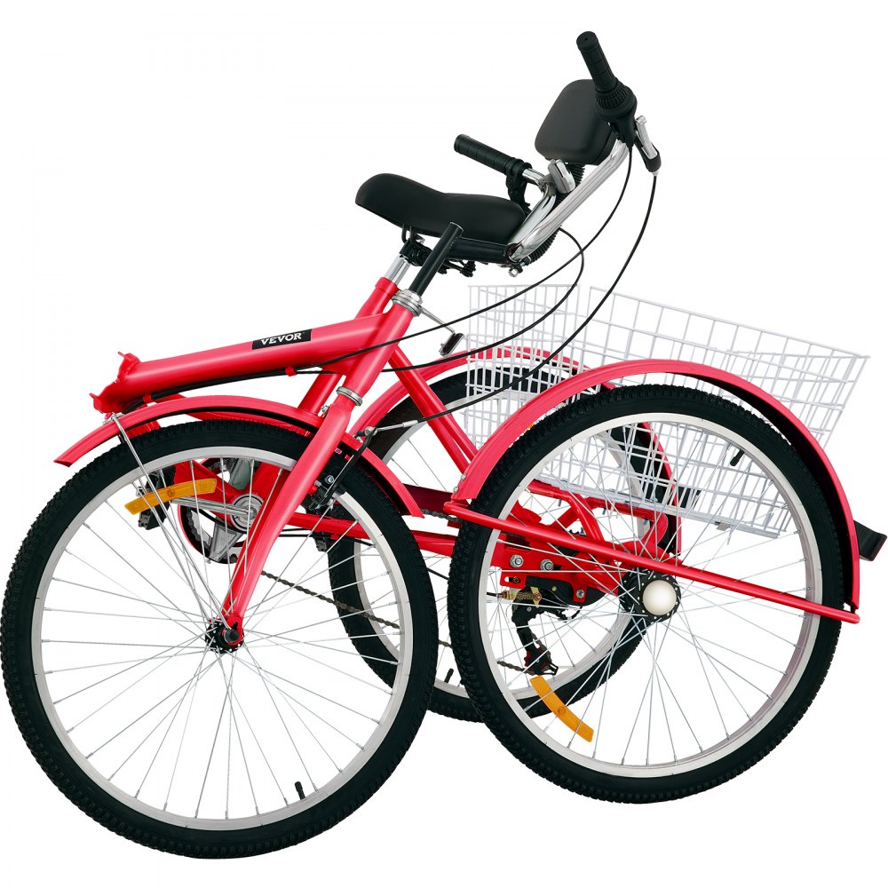 VEVOR - Bicicleta triciclos para Adultos, 7 velocidades, Bicicletas de Tres Ruedas de 26 VEVOR - Bicicleta triciclos para Adultos, 7 velocidades, Bicicletas de Tres Ruedas de 26