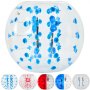 BuoQua 1PCS 1.2M Inflatable Bumper Football PVC Zorbing Ball Family Fun Zorb Ball Soccer Bubble for Adults or Child Outdoor Activity Transparent and Blue Dot