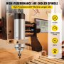 VEVOR Spindelmotor CNC Spindelmotor Luchtgekoeld 1,5 kW, Luchtgekoelde spindelmotor 220 - 250 V Luchtgekoelde motor voor CNC-spantang 8000-24000 RPM Luchtgekoelde spindelmotor Windgekoeld