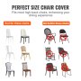 VEVOR Stretch Spandex Folding Chair Covers, Universal Fitted Arched Front Cover, Removable Washable Protective Slipcovers, for Wedding, Holiday, Banquet, Party, Celebration, Dining (100PCS White)