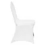 VEVOR Stretch Spandex Folding Chair Covers, Universal Fitted Arched Front Cover, Removable Washable Protective Slipcovers, for Wedding, Holiday, Banquet, Party, Celebration, Dining (100PCS White)