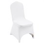 white VEVOR stretch spandex chair covers on standard chair.