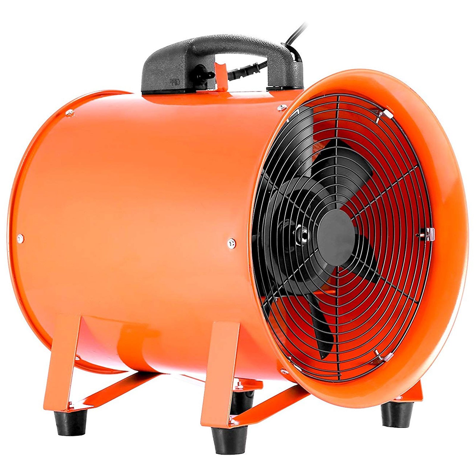 VEVOR Axiaal Ventilator Bouwventilator Afzuigventilator 10 Industrial Extractor Fan Blower W/ Duct Hose Electrical Rubber Feet Ventilation