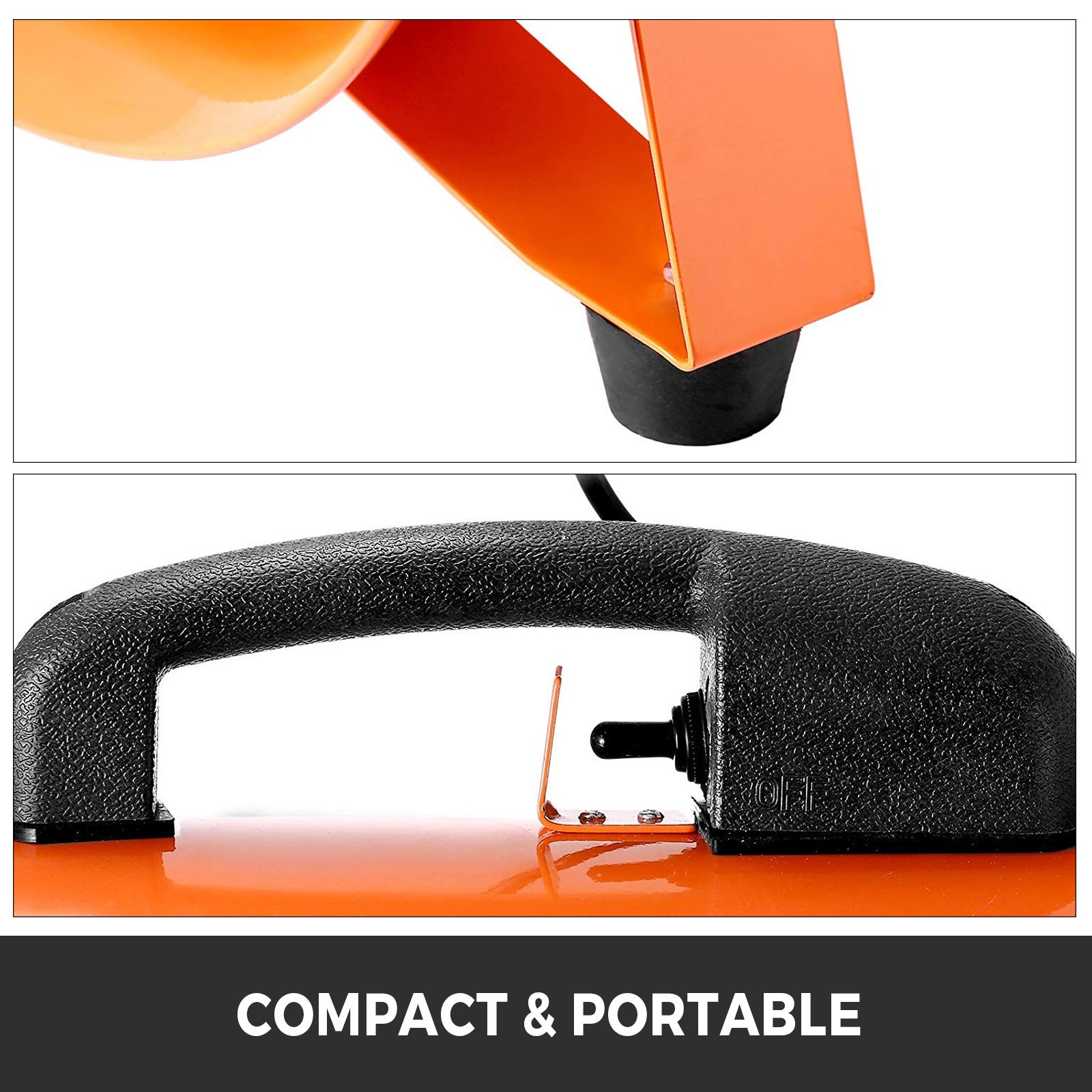 VEVOR Axiaal Ventilator Bouwventilator Afzuigventilator 10 Industrial Extractor Fan Blower W/ Duct Hose Electrical Rubber Feet Ventilation