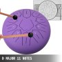 VEVOR Steel Tongue Drum Handpan 10'' 11 Opmerkingen Stalen Pan Lotus Bloem Stijl Paars