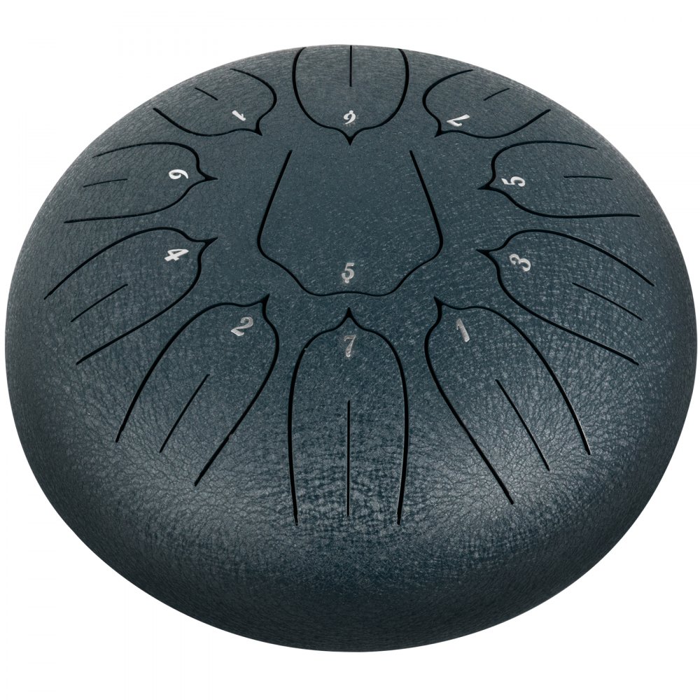 VEVOR Navy Blue Steel Drum 11 Notes Percussion Instrument 10 Inches Tongue Drum, Steel Tongue Drum, Steel Drums Instruments With Bag, Book, Mallets, Mallet Bracket, Hang Pan Drum Instrument