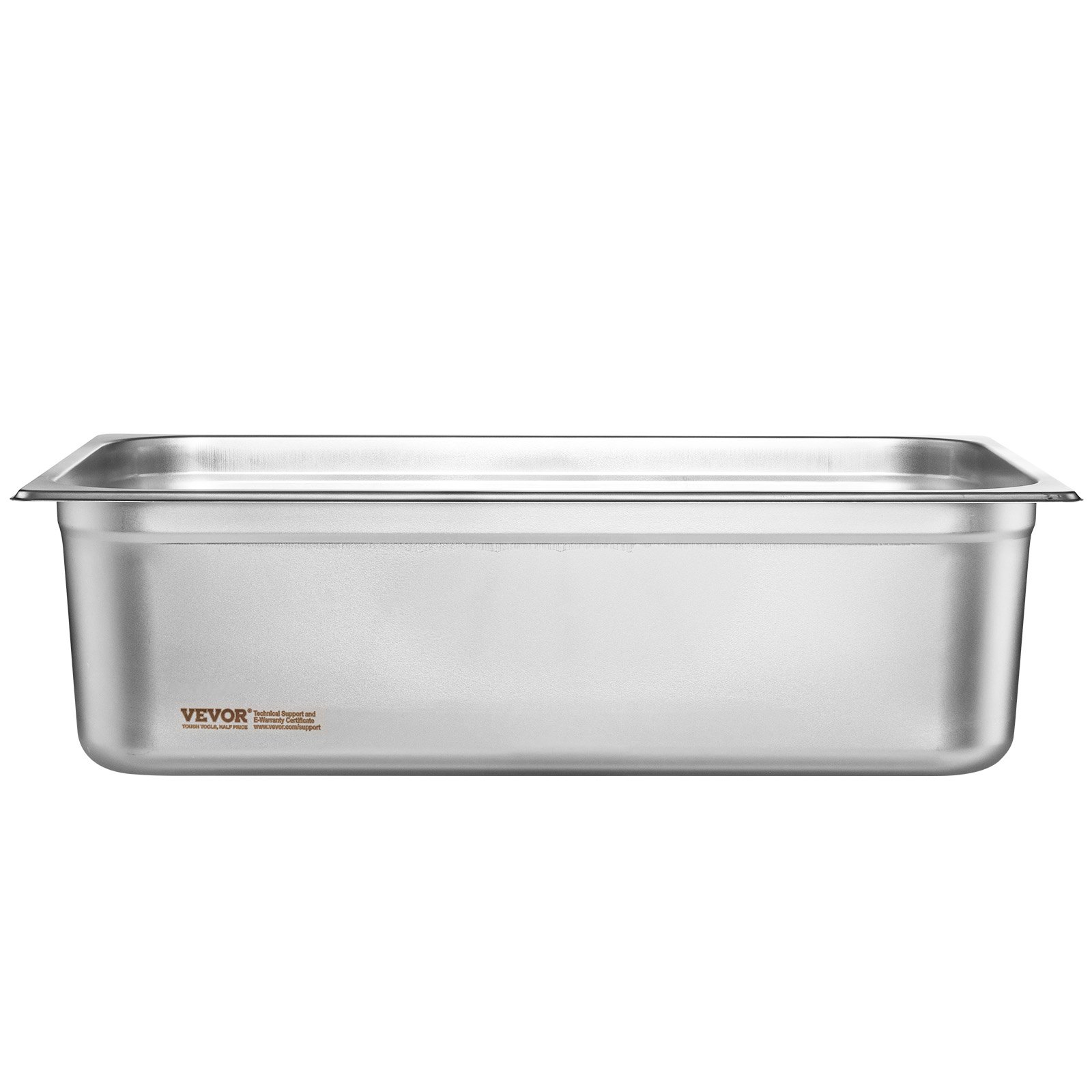 VEVOR Gastronormbak, roestvrijstalen bak 6 stuks 530 x 327 x 150 mm Voedselbak, commerciële stoompan Warmhoudbak 20,2 L Diepte voor voedsel, hotelpan Tafelvoedselpan Buffet