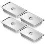 VEVOR 4 Pack Full Size Hotel Pans Steam Table Pan Stainless Steel 4" Deep Lid