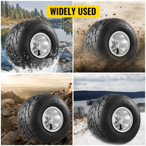 VGEBY 1/10 RC-banden Set – 4 Stuks Rubberen Wielen Met Nylon Velgen Voor Buggy, Kettingauto En Straatracers, Antislip En Stabiel