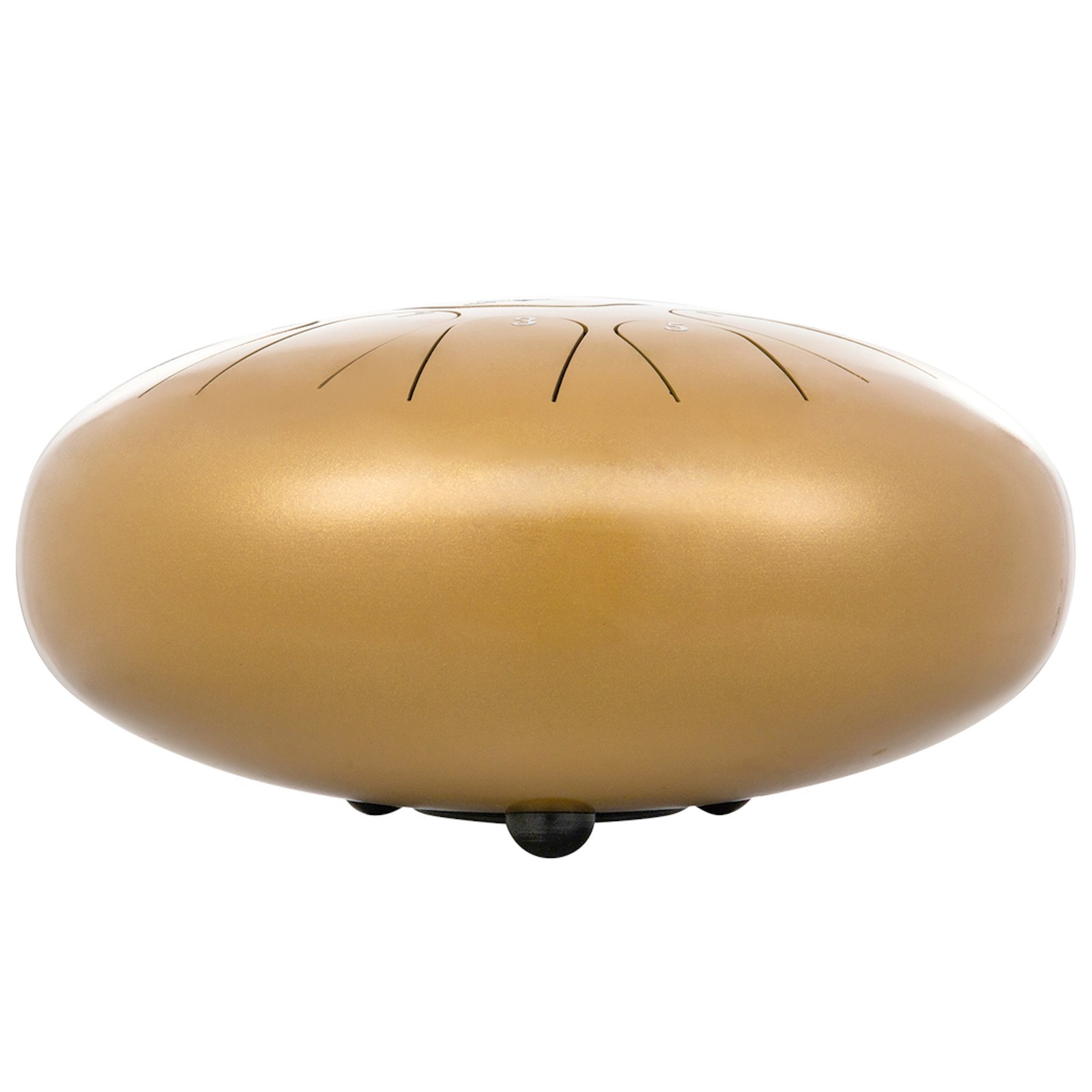 12'' 13 Notes Steel Tongue Drum Handpan Drum Golden Steel-titanium Alloy Mallets Music Book