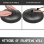VEVOR Staal Tong Drum 13 Noten, Stalen Tong Trommel  Gun kleur 12", Hand staal tong drums met Drumstokken, Etherische Trommel voor Yoga, Zazen, Meditatie, Muziektherapeuten, Religieuze Activiteiten.