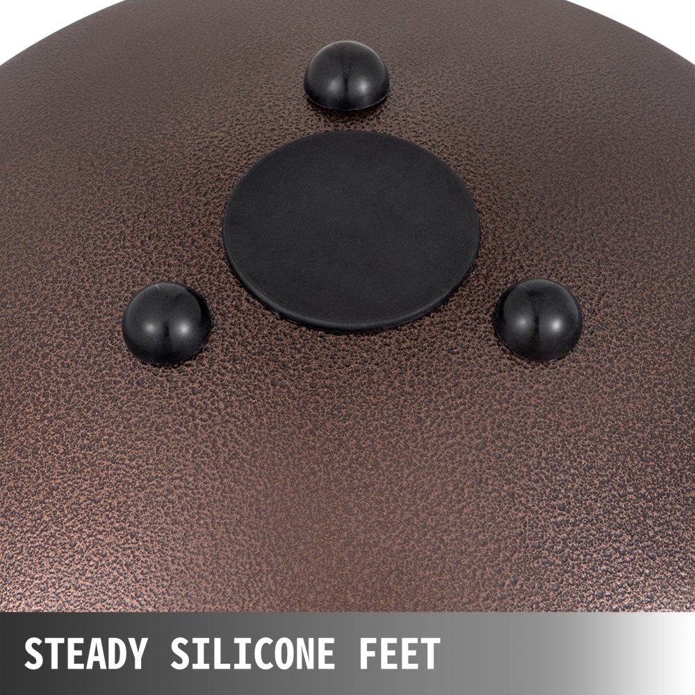 VEVOR Staal Tong Drum 13 Noten, Stalen Tong Trommel Kastanje 12", Etherische Trommel met Drumstokken/Draagtas Hand Tong drums voor Meditatie, Yoga, Zazen, Muziektherapeuten, Religieuze Activiteiten.