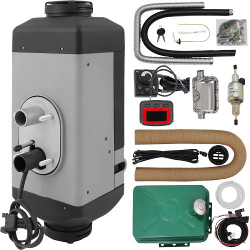 NIEUW 12 Volt 2KW Diesel Luchtverwarmer Metalen tank 2 x ontluchting, kanaal, uitlaat