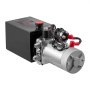 VEVOR 6 L Hydraulic Power Unit, Single Acting Dump Trailer Pump, 22 MPa Max Relief Pressure & 3.4 L/min Flow Rate, DC 12V Hydraulic Pump with Metal Reservoir for Dump Trailer Car Lifting, Black